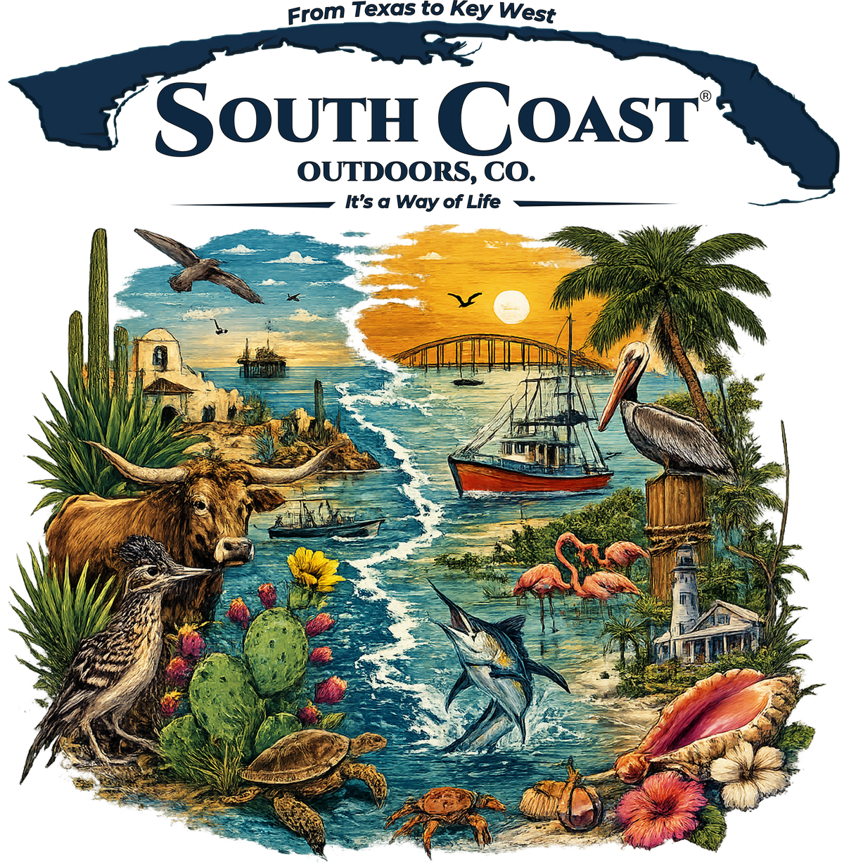 South Coast outdoor ocean wildlife graphic artwork