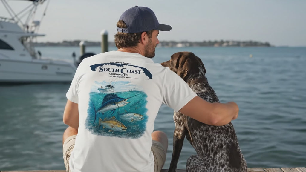 Big Fish Big Adventure – Offshore Sailfish Tee SC400