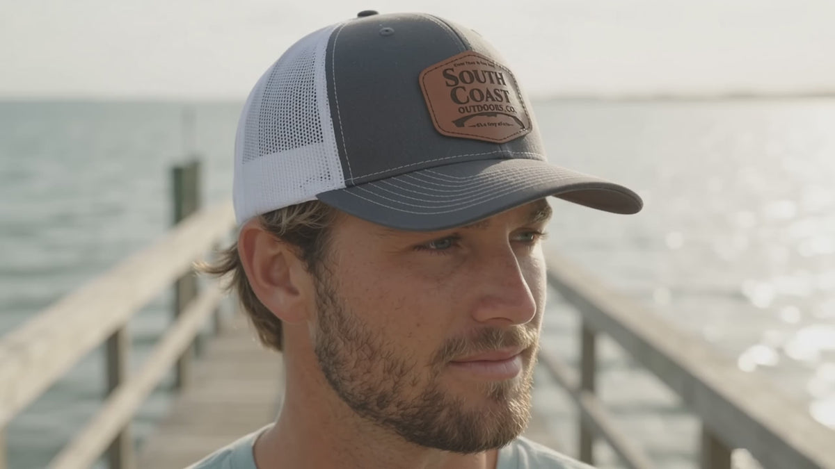 SC6800 — South Coast Outdoors Co. Richardson 112 Trucker Hat | Gray / White