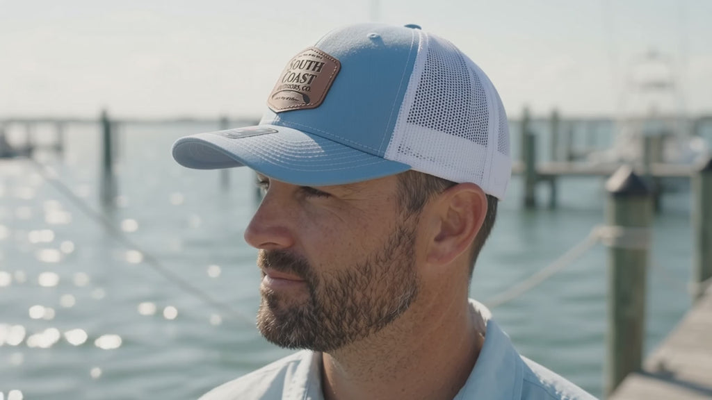 SC6000 — South Coast Outdoors Co. Richardson 112 Trucker Hat | Columbia Blue / White