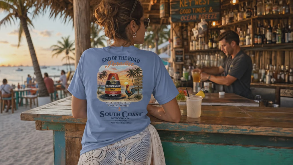 Key West Southernmost Point – Florida Keys Sunset Tee SC2500