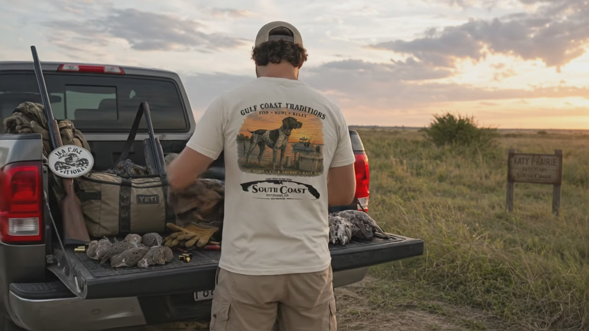 Fish Hunt Relax – GSP Coastal Hunting Dog Tee SC1300