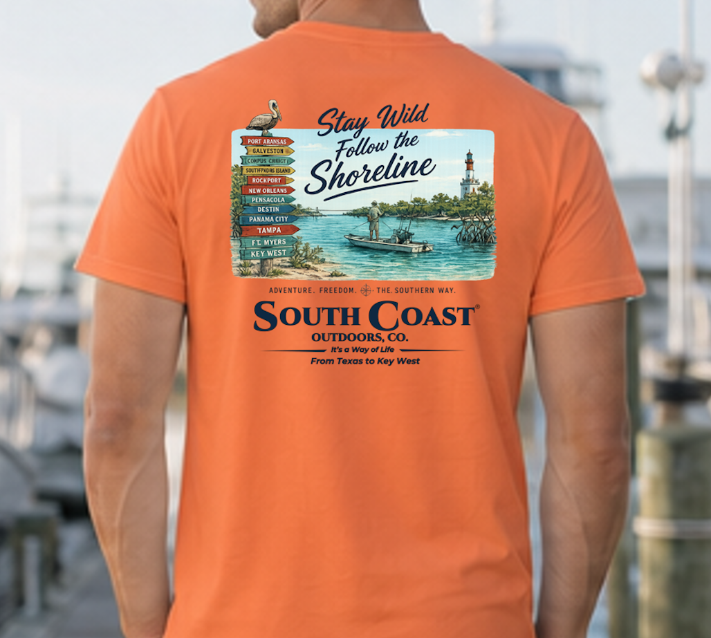 Men's short-sleeve graphic T-shirt, back print, burnt orange